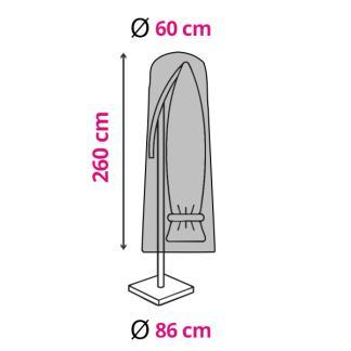 Zweefparasolhoes | Perel | 260 x Ø 60/86 cm, Tuin en Terras, Tuinmeubel-accessoires, Nieuw, Verzenden