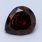 1 pcs Diamant (Natuurlijk gekleurd) - 1.63 ct - Peer - Fancy, Sieraden, Tassen en Uiterlijk, Edelstenen, Nieuw