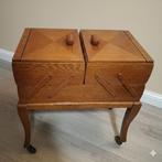 Naaidoos - Hout, Messing - Vintage houten naaidoos