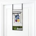 vidaXL Deurspiegel 30x60 cm glas en aluminium zwart, Verzenden, Nieuw