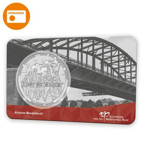 Airborne Wandeltocht penning in coincard, Postzegels en Munten, Munten | Nederland, Verzenden