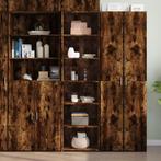 vidaXL buffetkast 50x41x185 cm bewerkt hout gerookt, Minder dan 50 cm, Verzenden, Nieuw, Minder dan 100 cm