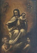 Spaanse school (XVIII) - Virgin of Mount Carmel, intercessor, Antiek en Kunst