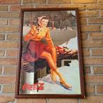 Coca-cola - Ca 1970 Mirror - Reclamebord - Glas, Hout