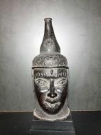 Prachtige grote Oba-hoofd - Bini - Nigeria (Zonder, Antiek en Kunst