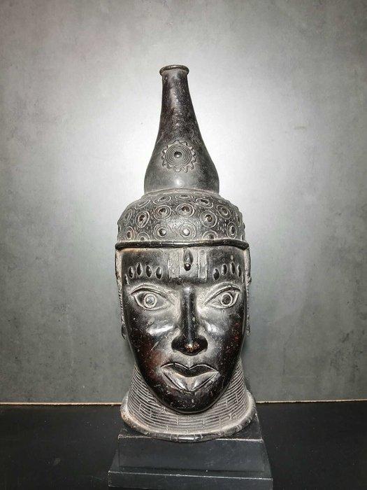 Prachtige grote Oba-hoofd - Bini - Nigeria (Zonder, Antiek en Kunst, Kunst | Niet-Westerse kunst