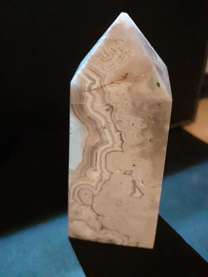 Natural Beige Mexican Agate tower - 7.3 cm - 89 gr - crazy l, Sieraden, Tassen en Uiterlijk, Edelstenen, Nieuw, Verzenden