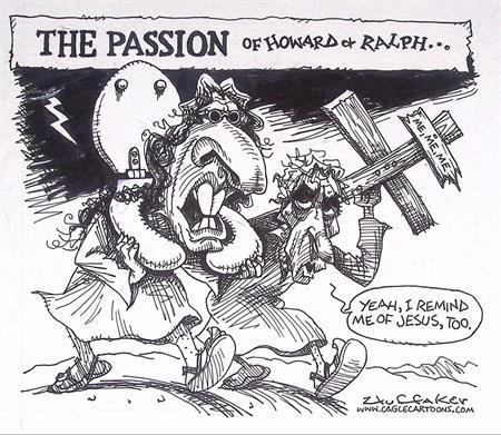 Pentekening Amerika - The passion van Howard en Ralph, Antiek en Kunst, Kunst | Tekeningen en Foto's, Verzenden