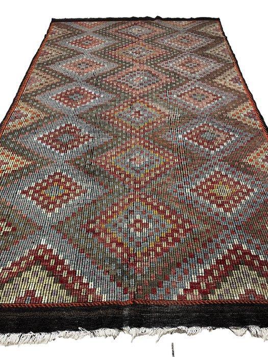 Turks handgeweven - Kelim - 196 cm - 332 cm, Huis en Inrichting, Stoffering | Tapijten en Kleden