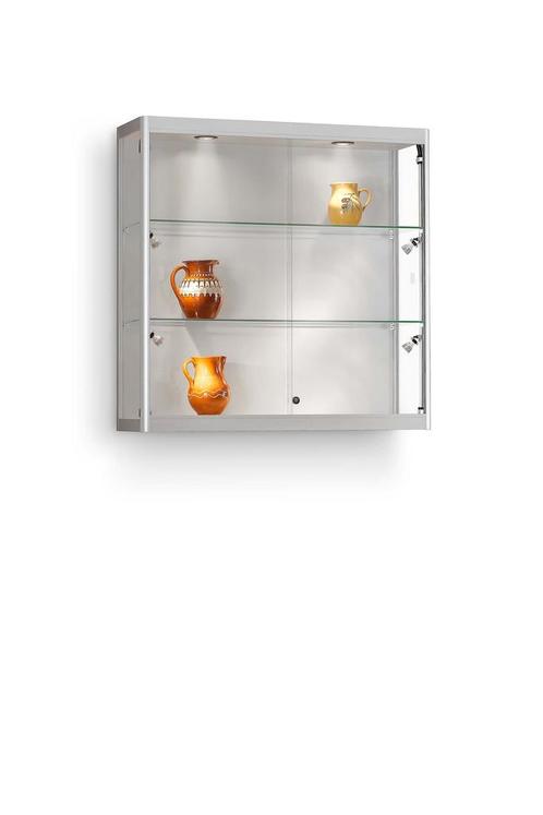 Luxe vitrinekast aluminium 100 cm wandkast met glas, Zakelijke goederen, Kantoor en Winkelinrichting | Kantoormeubilair en Inrichting