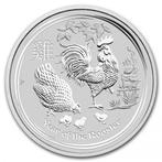 Lunar II - Year of the Rooster - 1/2 oz 2017, Postzegels en Munten, Verzenden, Losse munt, Zilver