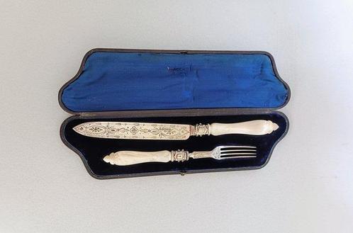 Martin, Hall & Co. - Serving Knife and - Taartvork - .925, Antiek en Kunst, Antiek | Goud en Zilver