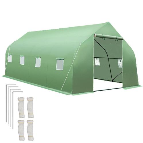 Foliekas in tentvorm met 8 ramen 600x300x205 - groen, Tuin en Terras, Kweekspullen, Verzenden