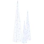 LED Lichtkegels blauw 30/45/60cm | Gebruikt | 40% Korting, Diversen, Kerst, Ophalen of Verzenden, Nieuw