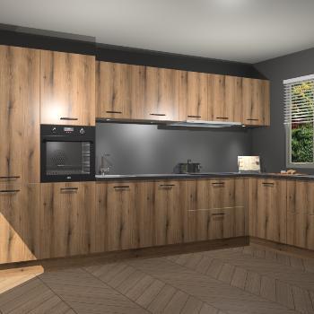 Goud Eiken keuken Petten 94687, Huis en Inrichting, Keuken | Complete keukens, Verzenden