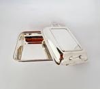 Serveerschaal - Antique James Carr Rectangle Silver Plated