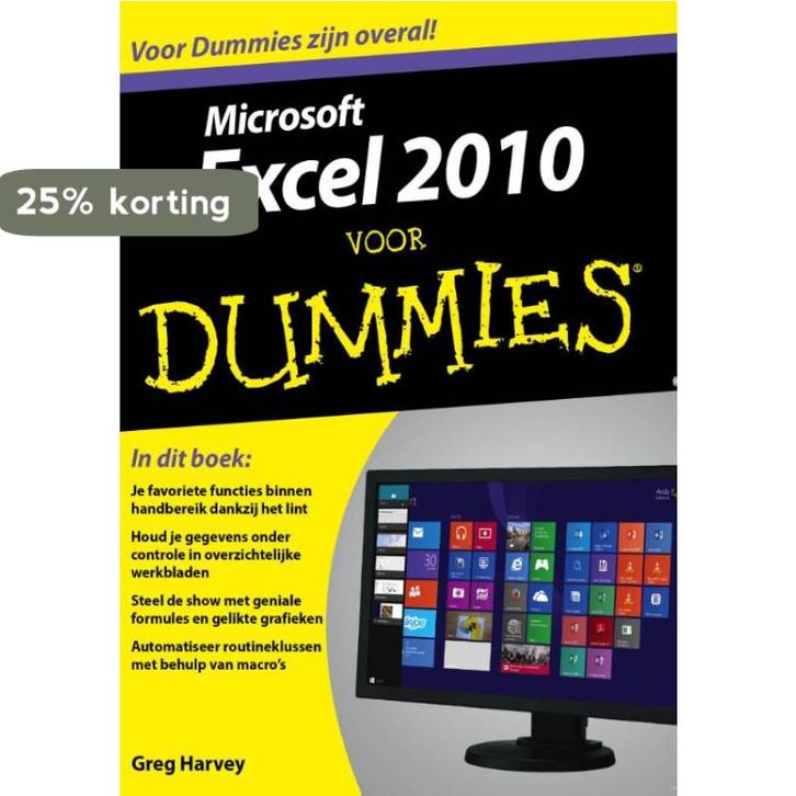 Excel 2010 voor Dummies 9789045350264 Greg Harvey, Boeken, Hobby en Vrije tijd, Zo goed als nieuw, Verzenden