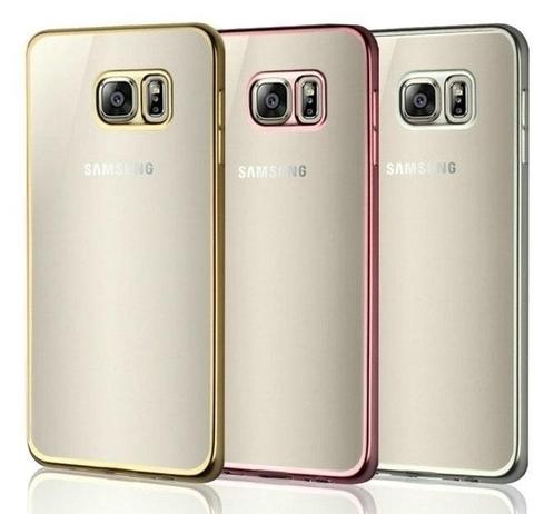 Galaxy S6 Edge Soft TPU Hoesje Met Coating Goud / Zilver / G, Telecommunicatie, Mobiele telefoons | Hoesjes en Frontjes | Samsung