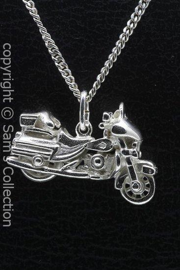 Zilveren Amerikaanse motor Electra glide ketting hanger, Sieraden, Tassen en Uiterlijk, Kettinghangers, Verzenden