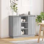 vidaXL Dressoir met LED Grijs Sonoma 90x32x75 cm Gelaagd, Huis en Inrichting, Minder dan 45 cm, Verzenden, Nieuw, 70 cm of meer