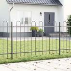 vidaXL Tuinafscheiding met boogtop - Grijs, 8,5 x 1,2 m,, Verzenden, Nieuw, IJzer