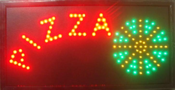 PIZZA LED bord lamp verlichting lichtbak reclamebord #B2, Verzamelen, Merken en Reclamevoorwerpen, Nieuw, Verzenden