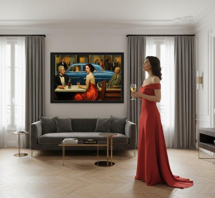 Le Yack - The Blue Car Affair - Hand signed, Antiek en Kunst, Kunst | Designobjecten