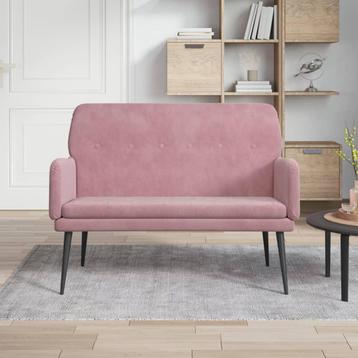 vidaXL Bankje 108x79x79 cm fluweel roze beschikbaar voor biedingen