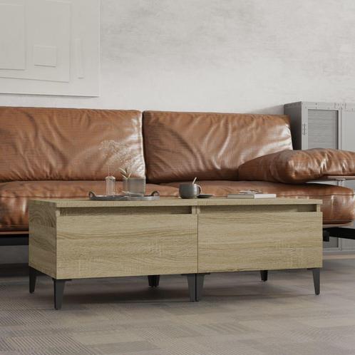 vidaXL Bijzettafels 2 st 50x46x35 cm bewerkt hout sonoma, Huis en Inrichting, Tafels | Bijzettafels, Nieuw, Verzenden