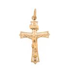 Gouden hanger van kruis met corpus | INRI (religieus), Overige merken, Goud, Gebruikt, Ophalen of Verzenden