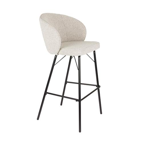 *WOONWINKEL* Beige Barkruk Met Ronde Rugleuning, Huis en Inrichting, Barkrukken, Nieuw, Verzenden