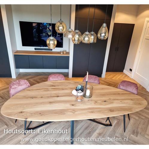 Tafel in organische vorm | eiken tafel | op maat gemaakt, Huis en Inrichting, Tafels | Eettafels, 100 tot 150 cm, 200 cm of meer