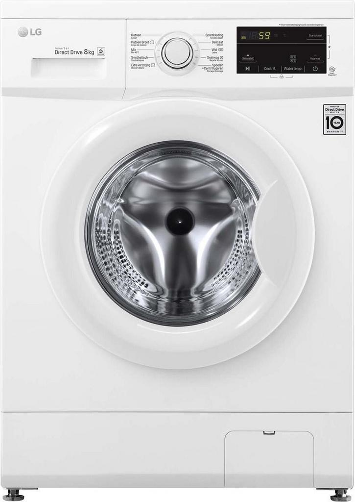 Lg Fh4j3tdn0 Wasmachine – 8 Kg 1400t Direct Drive 6 Motion, Witgoed en Apparatuur, Wasmachines, Zo goed als nieuw, Voorlader, 85 tot 90 cm