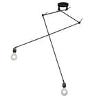 Moderne hanglamp zwart zonder kap 2-lichts - Blitz, Huis en Inrichting, Lampen | Hanglampen, Nieuw, Overige materialen, Modern