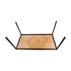 Tafel met updruk 160x80x76cm, Hout Blad en Metalen Frame,, Ophalen of Verzenden, Gebruikt