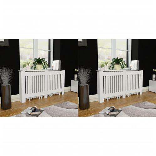 vidaXL Radiatorombouw 2 st 152 cm MDF wit, Doe-het-zelf en Verbouw, Verwarming en Radiatoren, Nieuw, Verzenden