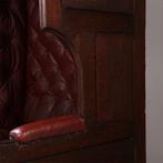 Huifzetel 18e eeuws rood bekleed deels gecapitonneerd No922, Antiek en Kunst, Antiek | Meubels | Stoelen en Banken, Ophalen of Verzenden