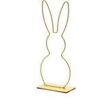 Metalen Frame Haas staand oor op voet Geel 29 cm, Hobby en Vrije tijd, Knutselen, Ophalen of Verzenden, Nieuw