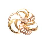 Bicolor gouden broche met parel | Vintage/antiek (rozen), Sieraden, Tassen en Uiterlijk, Broches, Gebruikt, Overige kleuren, Ophalen of Verzenden