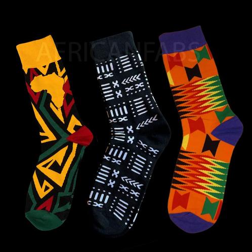 Afrikaanse sokken / Afro sokken / kente / Mud print - Set va, Kleding | Dames, Sokken en Kousen, Nieuw, Ophalen of Verzenden