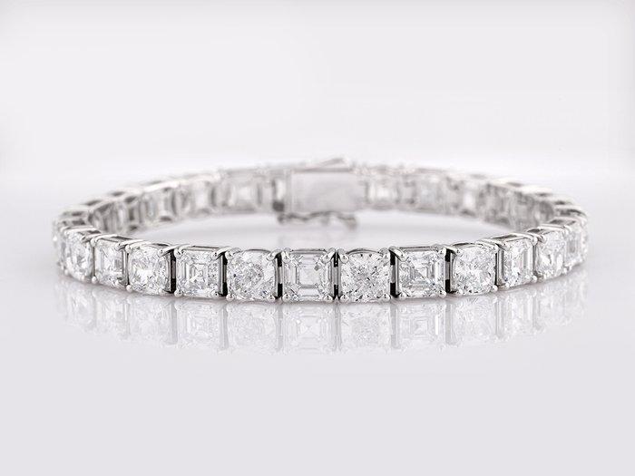 Armband - 14 karaat Witgoud - 30.61ct. tw. Diamant, Sieraden, Tassen en Uiterlijk, Armbanden