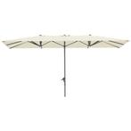 TRUUSK Dubbele Parasol Met Kruk 451 X 264 Cm, UV Bescherming, Verzenden, Nieuw