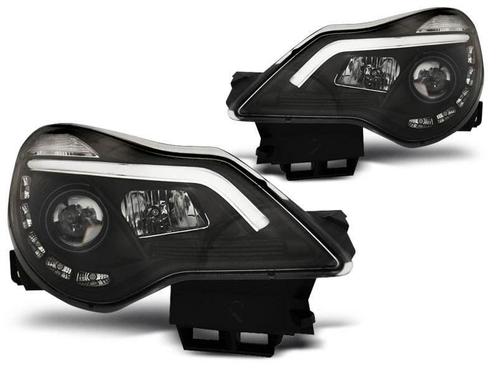 Opel Corsa D 2011 tot 2014 LEDtube koplamp unit Black, Auto-onderdelen, Verlichting, Nieuw, Opel, Verzenden