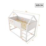 Laag Stapelbed 90×200 cm van Massief Hout met Trap, Verzenden, Nieuw