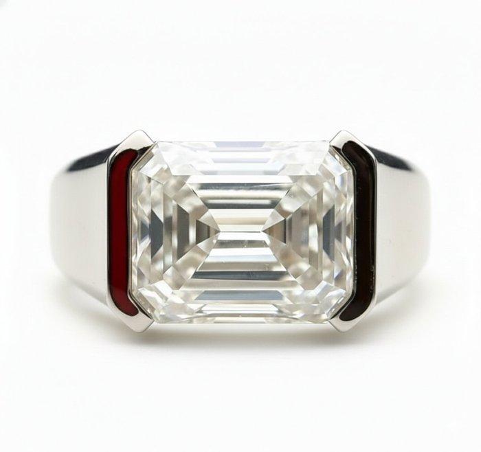 Ring Platina - 5.01ct. tw. Diamant (Lab-grown), Sieraden, Tassen en Uiterlijk, Ringen