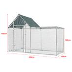 [pro.tec] Stalen kippenren Arguin buitenverblijf 2x1x1-1,5 m, Dieren en Toebehoren, Pluimvee | Toebehoren, Verzenden, Nieuw