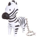 Sleutelhanger - Zebra Zoo Keypers - Led Lampje & Geluid - 5,, Nieuw, Ophalen of Verzenden