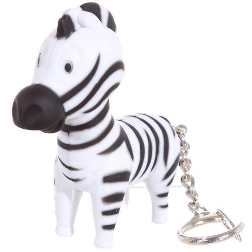Sleutelhanger - Zebra Zoo Keypers - Led Lampje & Geluid - 5,, Verzamelen, Sleutelhangers, Nieuw, Ophalen of Verzenden