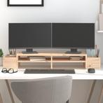 vidaXL Monitorstandaard 100x27,5x15 cm massief grenenhout, Verzenden, Nieuw