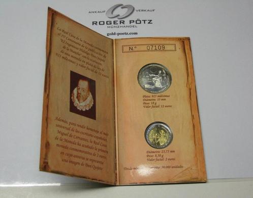 14 Euro Spanien 2 Euro 2005 Don Quichote en 12 Euro 2005..., Postzegels en Munten, Munten | Europa | Euromunten, Verzenden
